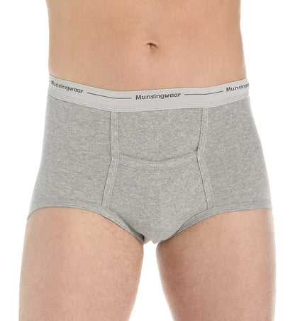 Munsingwear Men's Full Rise Pouch Brief Assorted - 2 Pack MW21C S Black/Grey