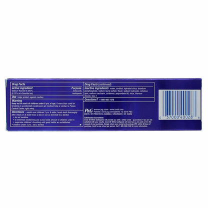 Crest 3D White Fluoride Anticavity Toothpaste, Arctic Fresh, 4.1 Ounce
