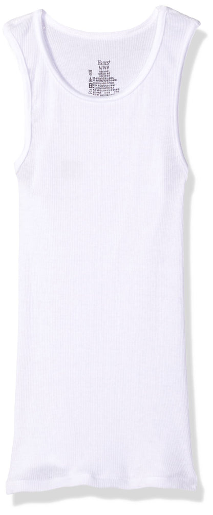 Hanes Boys' Big Ultimate Cool Comfort Tank Undershirt 5-Pack, White, Extra Large