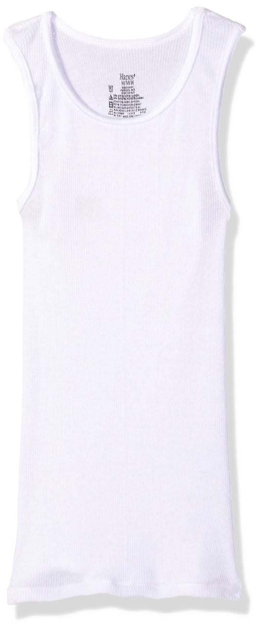 Hanes Boys' Big Ultimate Cool Comfort Tank Undershirt 5-Pack, White, Extra Large
