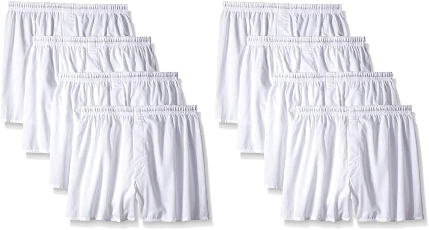 Hanes Set of 8 Boxer for Men - White - Large