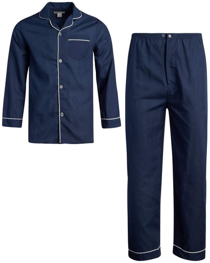 Ten West Apparel Men’s Pajamas Set - Long Sleeve Button Down Sleep Shirt and Pajama Bottoms Sleepwear Set, Size 2X-Large, Tan