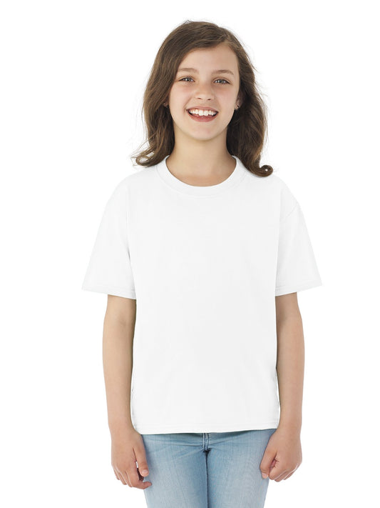Fruit of the Loom Heavyweight Youth Short Sleeve T-Shirt - WHITE - large