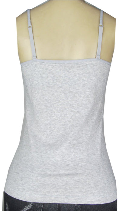 Maidenform 2- Pack Cotton Stretch Camisole (Large, Navy/Grey)