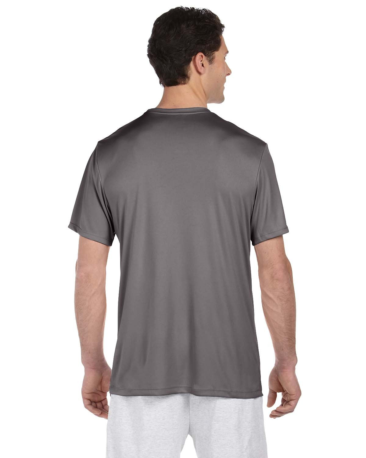 Hanes Men's Short Sleeve Cooldri Tee (Black & Heather, X-Large)