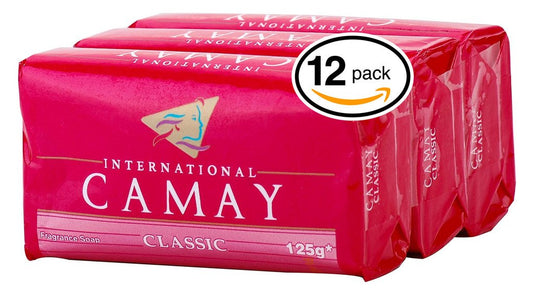 Camay CLASSIC Softly Scented Bar Soap (PACK OF 12) All-in-one exfoliating and moisturizing soap Leaves Skin Smooth & Radian! Great for Hands, Face & Body! (12 Bars, 4.4oz Each Bar)