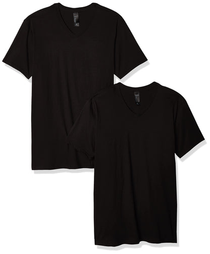 Hanes Men's Nano Premium Cotton V-Neck T-Shirt (Pack of 2), White, Medium