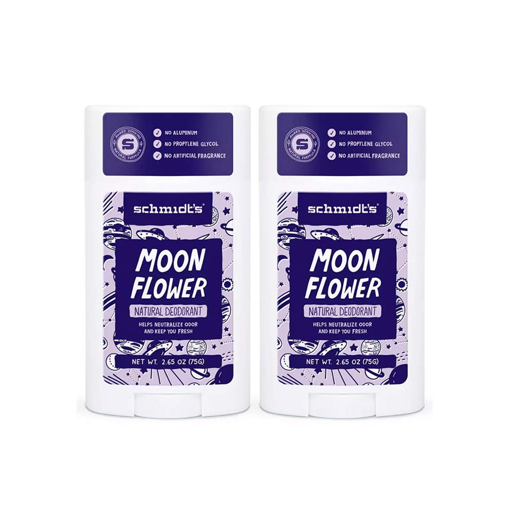 Schmidt's Moon Flower Natural Deodorant Stick 2.65 Ounce (2 Pack)