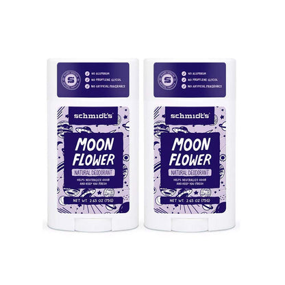 Schmidt's Moon Flower Natural Deodorant Stick 2.65 Ounce (2 Pack)
