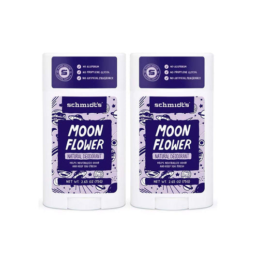 Schmidt's Moon Flower Natural Deodorant Stick 2.65 Ounce (2 Pack)