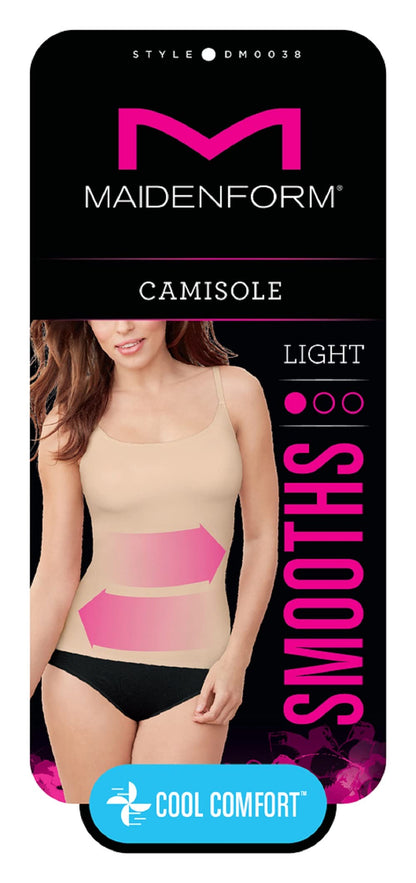 Maidenform womens Cover Your Bases Smoothtec Camisole Dm0038 Shapewear Top, Black, Small US