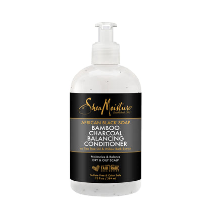 SheaMoisture African Black Soap Bamboo Charcoal Balancing Conditioner, 13 Fluid Ounce