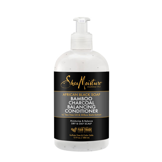 SheaMoisture African Black Soap Bamboo Charcoal Balancing Conditioner, 13 Fluid Ounce