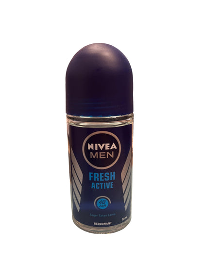 Nivea for Men Fresh Active 48 Hs Antiperspirant Deodorant Roll-on 50 Ml (1.7 Fl Oz) - (2-pack)