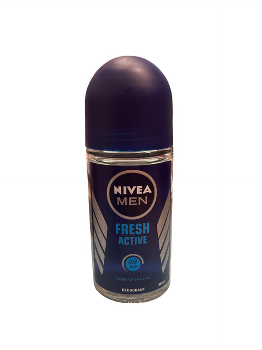 Nivea for Men Fresh Active 48 Hs Antiperspirant Deodorant Roll-on 50 Ml (1.7 Fl Oz) - (2-pack)