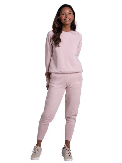 Fruit of the Loom Women's Crafted Comfort Sweatshirts, Pants, & Tri-Blend Tees, French Terry Joggers-Athletic Heather, Medium