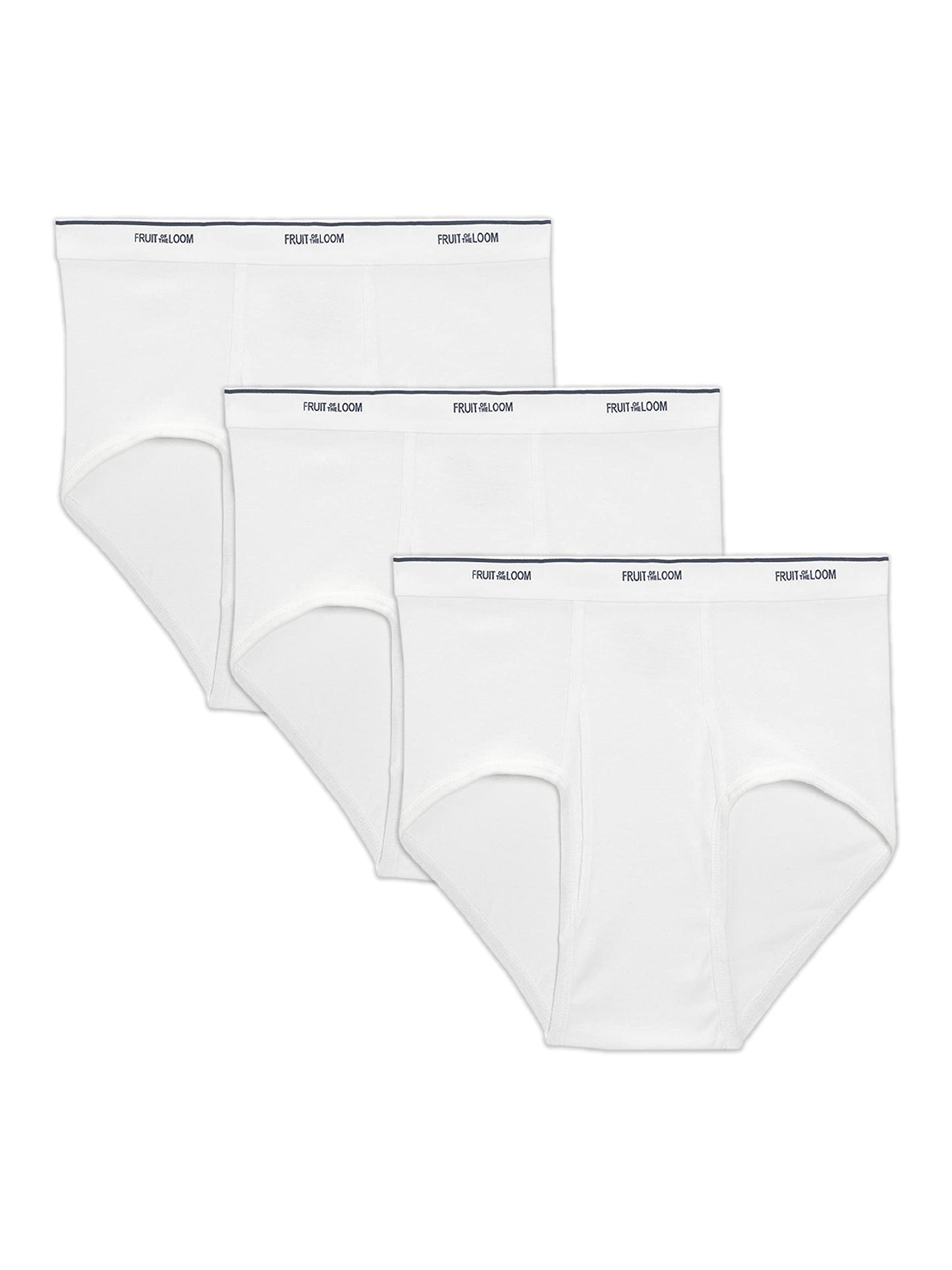 Fruit of the Loom Men's Big Size Man White Briefs - 3 Pack, White, 3XLarge