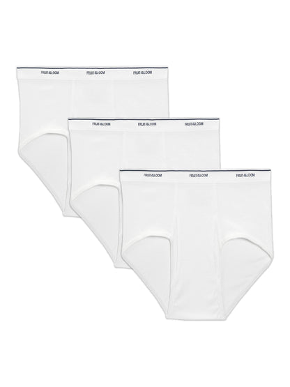 Fruit of the Loom Men's Big Size Man White Briefs - 3 Pack, White, 3XLarge