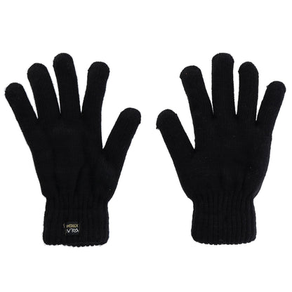 Polar Extreme Men's Insulated Knit Thermal Gloves, Black