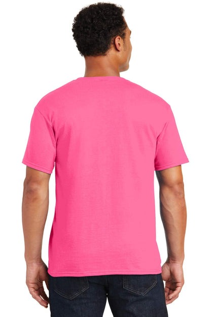 Jerzees Men's Shoulder To Shoulder Taping T-Shirt, X Large, Neon Pink