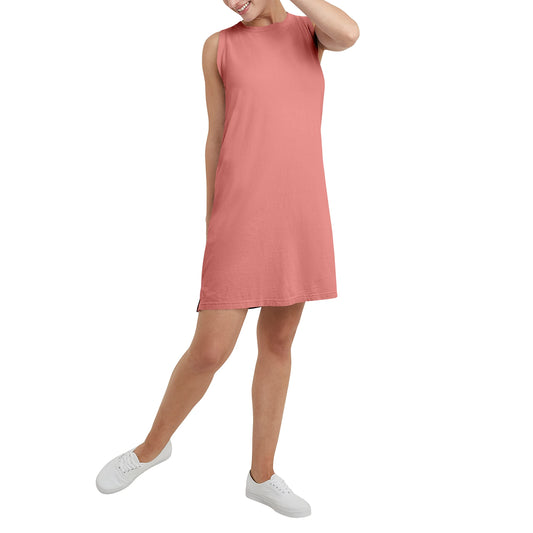 Hanes Comfortblend Originals Tank, 100% Cotton Dress for Women, Garment Dyed, Nantucket RED