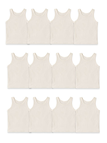 Fruit of the Loom Girls' Big Cotton Undershirts, 5 Pack - Tank - Assorted Colors, Small