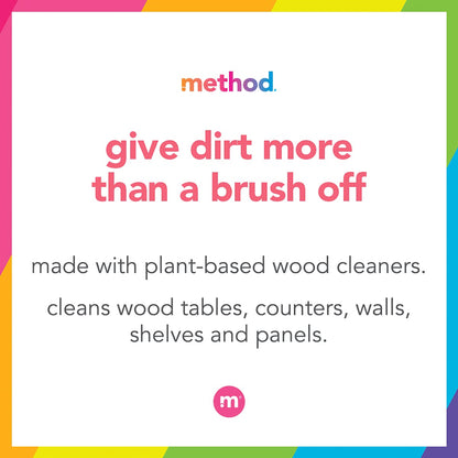 Method Daily Wood Cleaner, Almond, Plant-Based Formula That Cleans Shelves, Tables and Other Wooden Surfaces While Removing Dust & Grime, Almond Scent, 28 oz Spray Bottles, (Pack of 3)