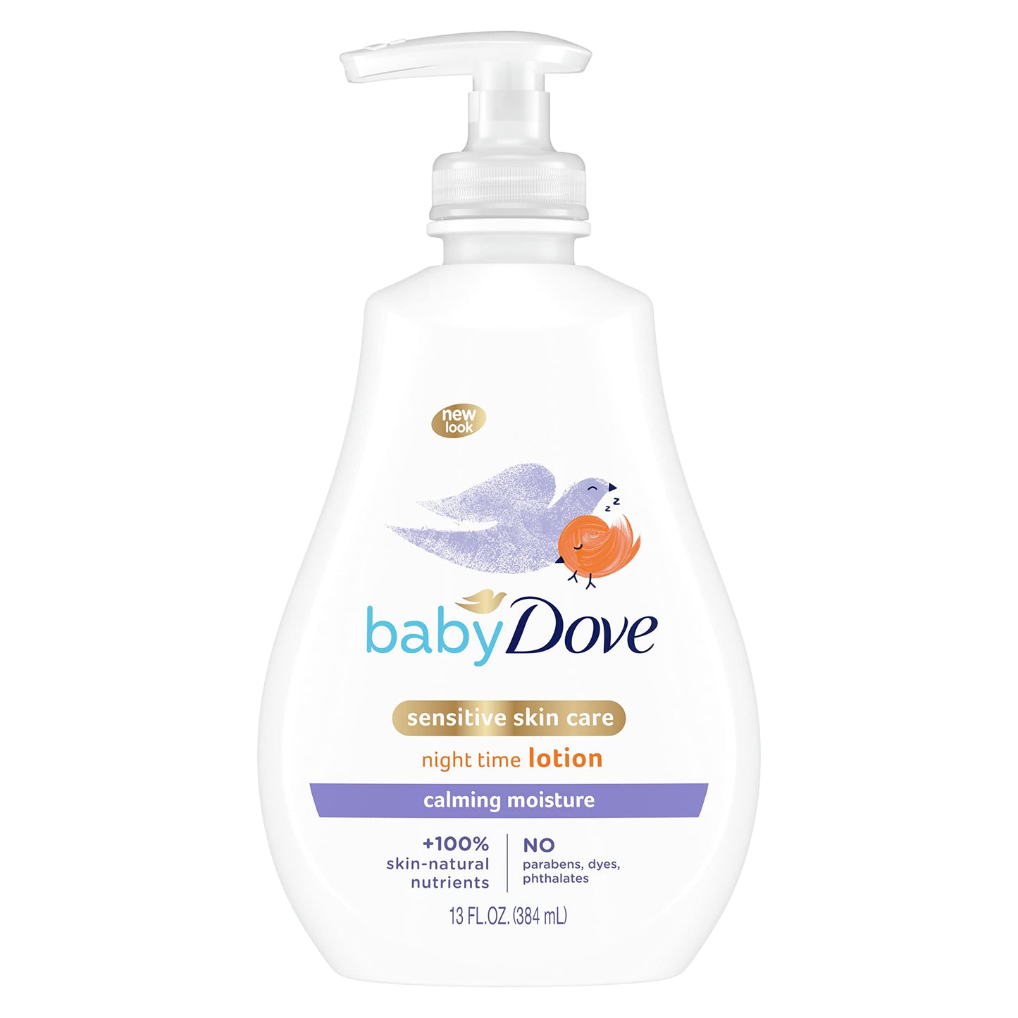 Dove Sensitive Skin Care Baby Lotion For a Soothing Scented Lotion Calming Moisture Hypoallergenic and Dermatologist-Tested, 13 Fl Oz