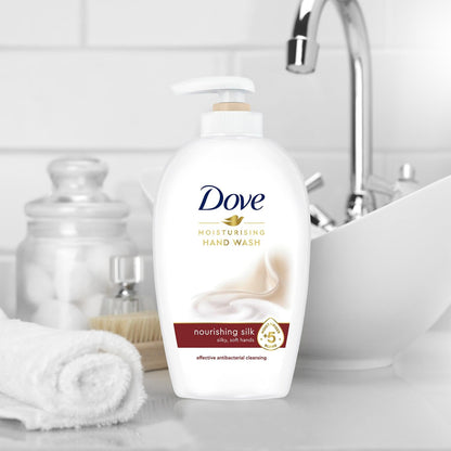 Dove Caring Hand Wash, Fine Silk, 250 Ml/8.45 Oz (Pack of 6)