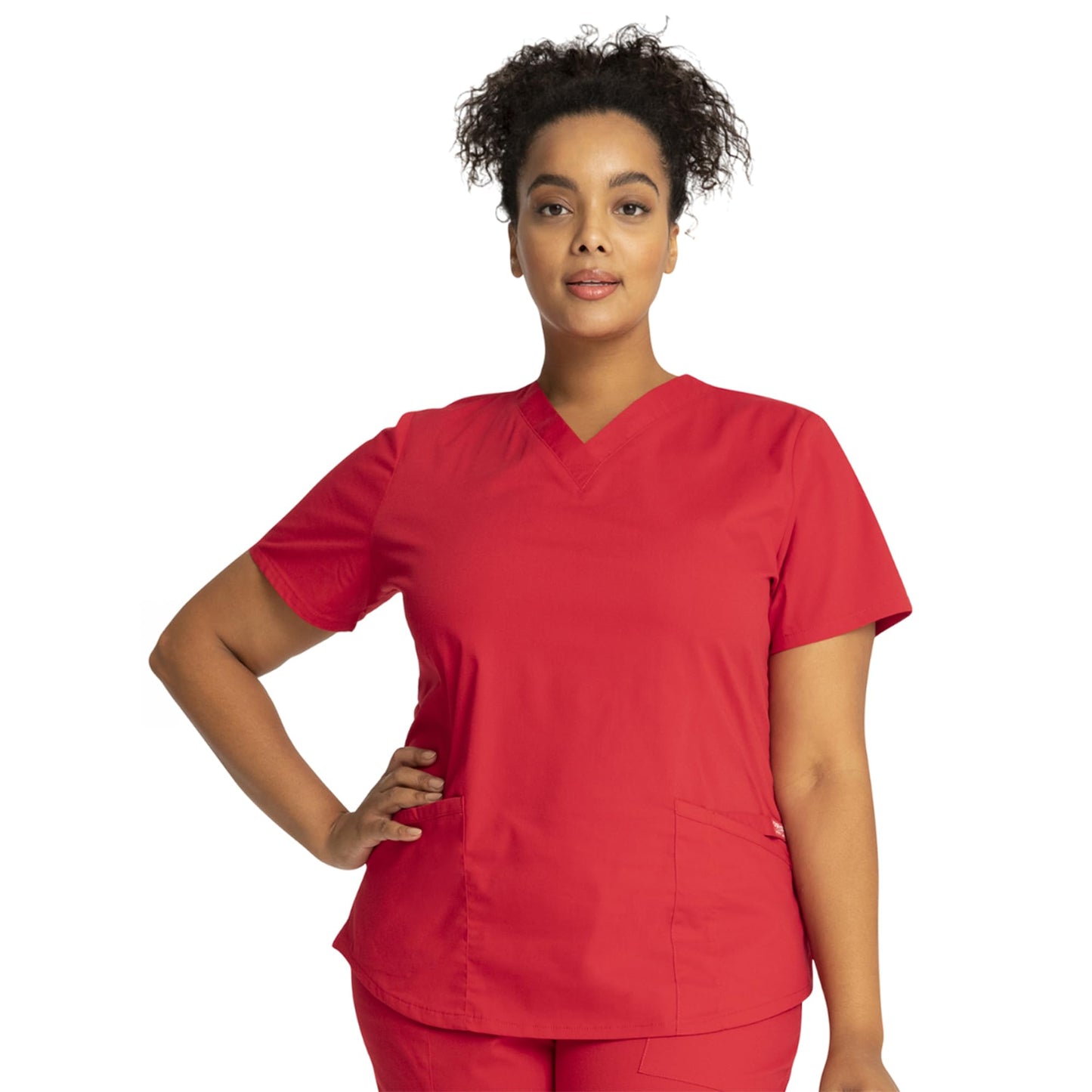 CHEROKEE Workwear Professionals Women Scrubs Top V-Neck Plus Size WW665, 3XL, Eggplant (Copy)