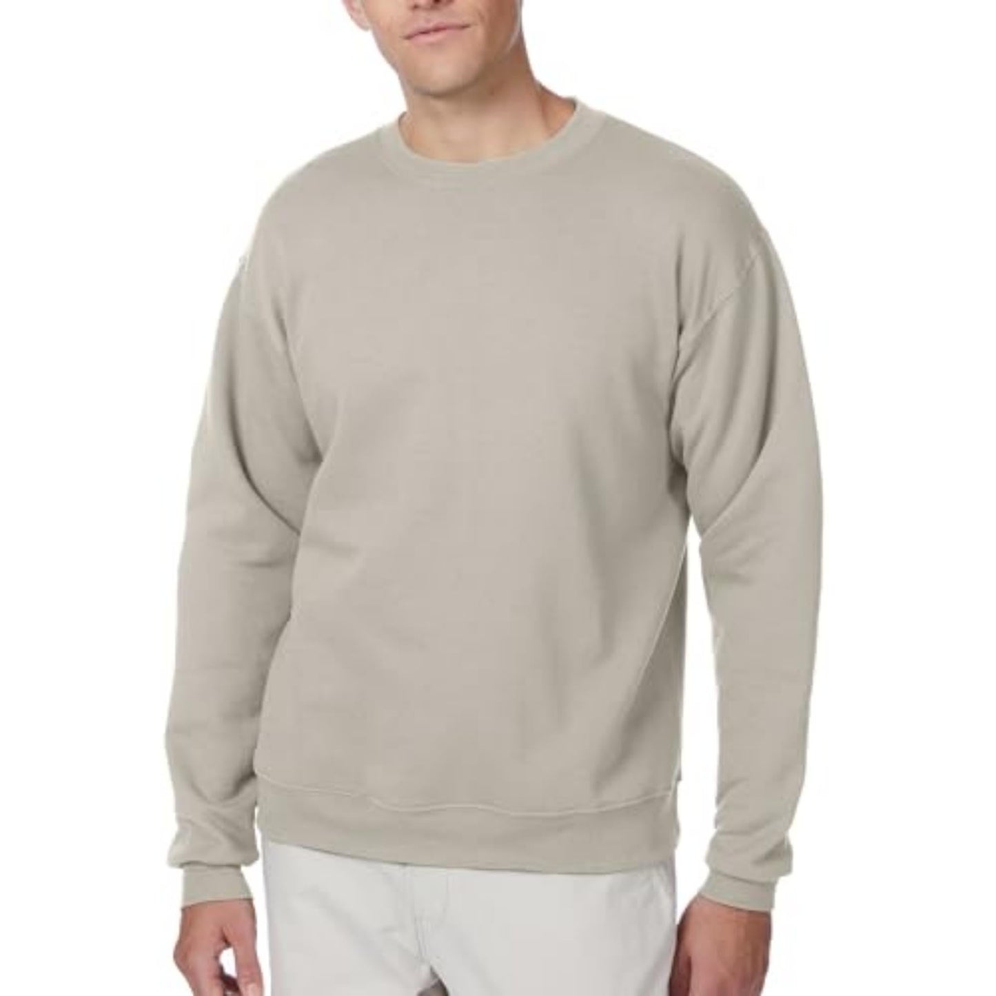Hanes Men's EcoSmart Sweatshirt, safety green, Small