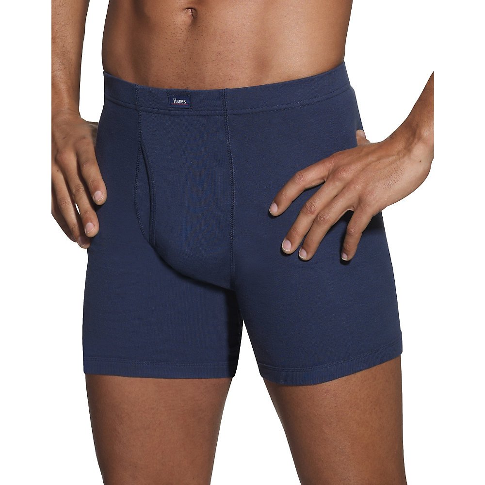 Hanes Men's Sports-Inspired Boxer-Brief (Pack of Five) (Color and Print May Vary) (Large, Non-Pinch Knit Waist)