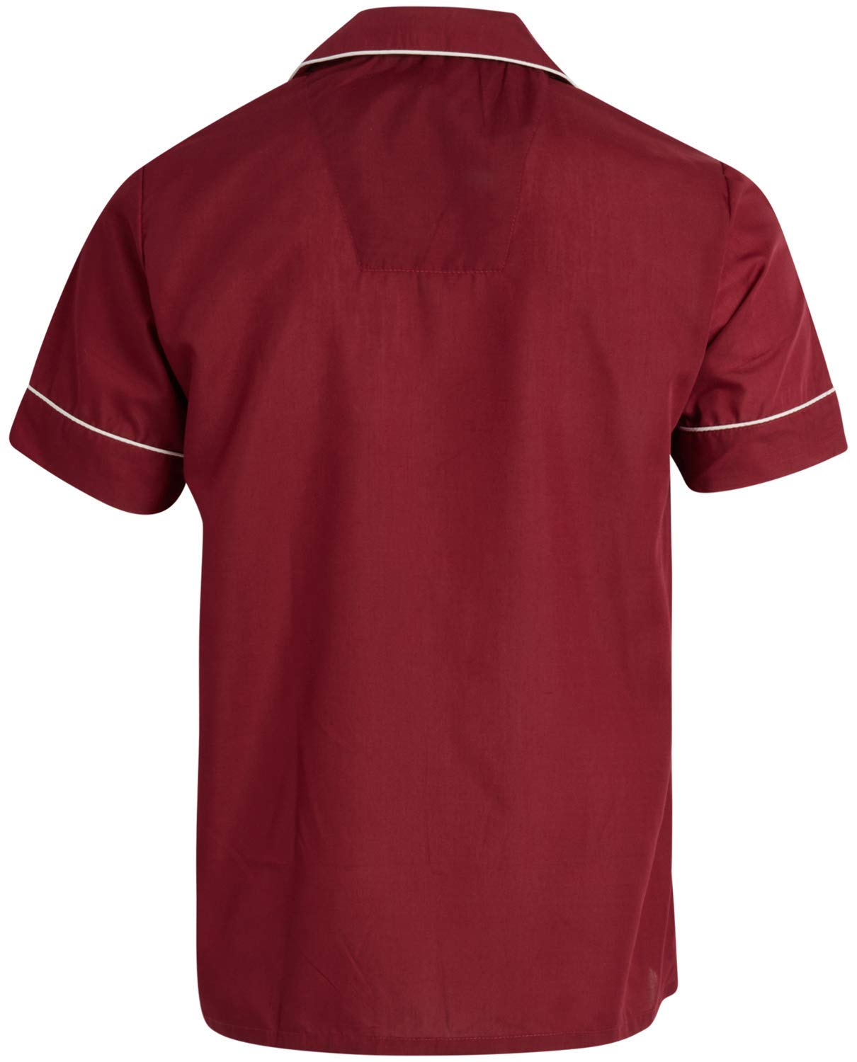 Ten West Apparel Men's 2-Piece Pajama Set with Short Sleeve Shirt and Long Pants, Size Small, Burgundy
