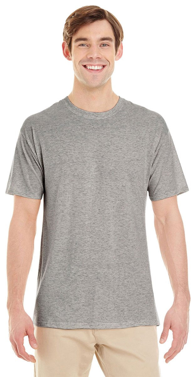Jerzees Adult 4.5 oz. TRI-BLEND T-Shirt L FIERY RED HTHR