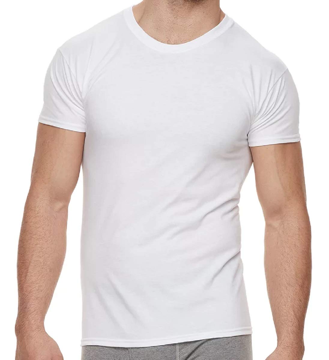 Hanes Men's Crewneck T-Shirt 6-Pack X-Temp Comfort Cool Crewneck Undershirt (Medium, White)