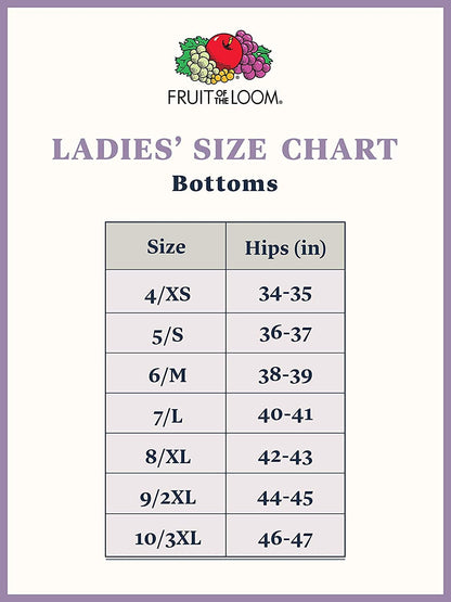 Fruit of the Loom Women's 5 Pack Microfiber Hi-Cut Panties, Multicolor, 9