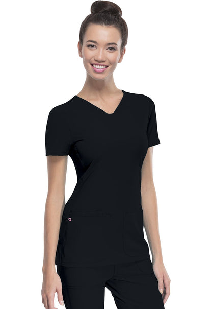 HeartSoul Women's Pitter-Pat V-Neck Scrubs Shirt, Khaki, XX-Small