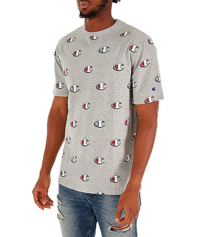 Champion Men's Heritage Tee, MULTI SCALE SCRIPT BLACK, Medium