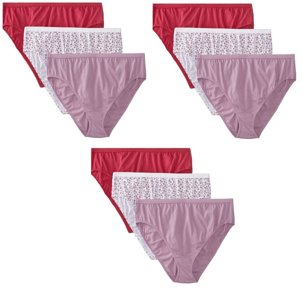 Fruit of the Loom 7-Pack Women's Hi-Cut Panties - Assorted (9 (Hips 44"-45"))
