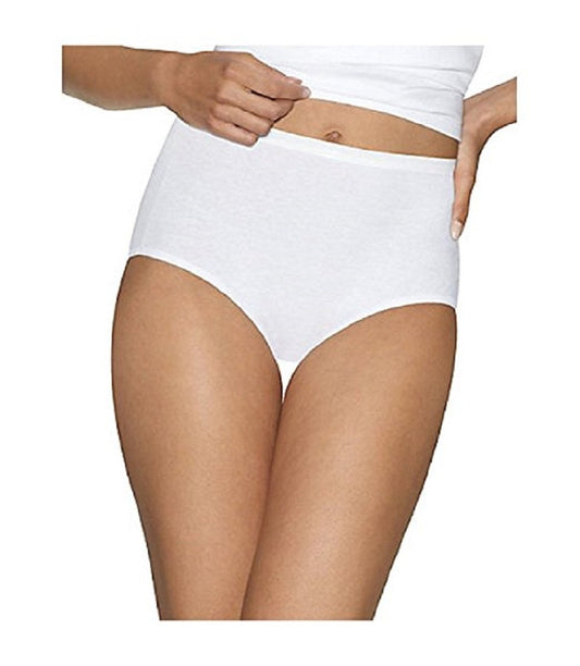 Hanes Women's 3Pack White Cotton Briefs Ladies Panties Underwear 8