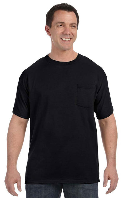 Hanes Men's 6 oz. Authentic-T Pocket T-Shirt 2XL Light Blue