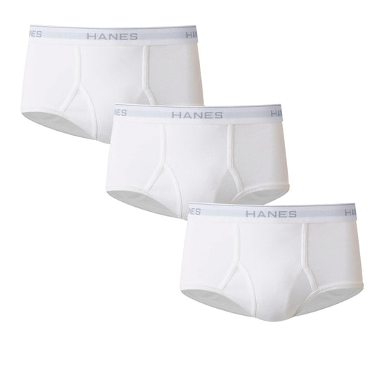 Hanes Mens 3-Pack Extended Sizes Full Rise Briefs 3-Pack White 3XL One Size