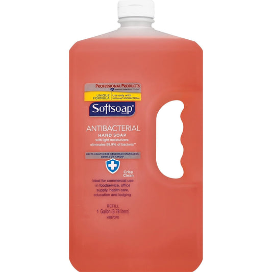 Softsoap Antibacterial Liquid Hand Soap Refill, Crisp Clean 1Gallon