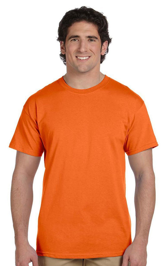 Hanes 50/50 Short Sleeve T - ORANGE - Medium