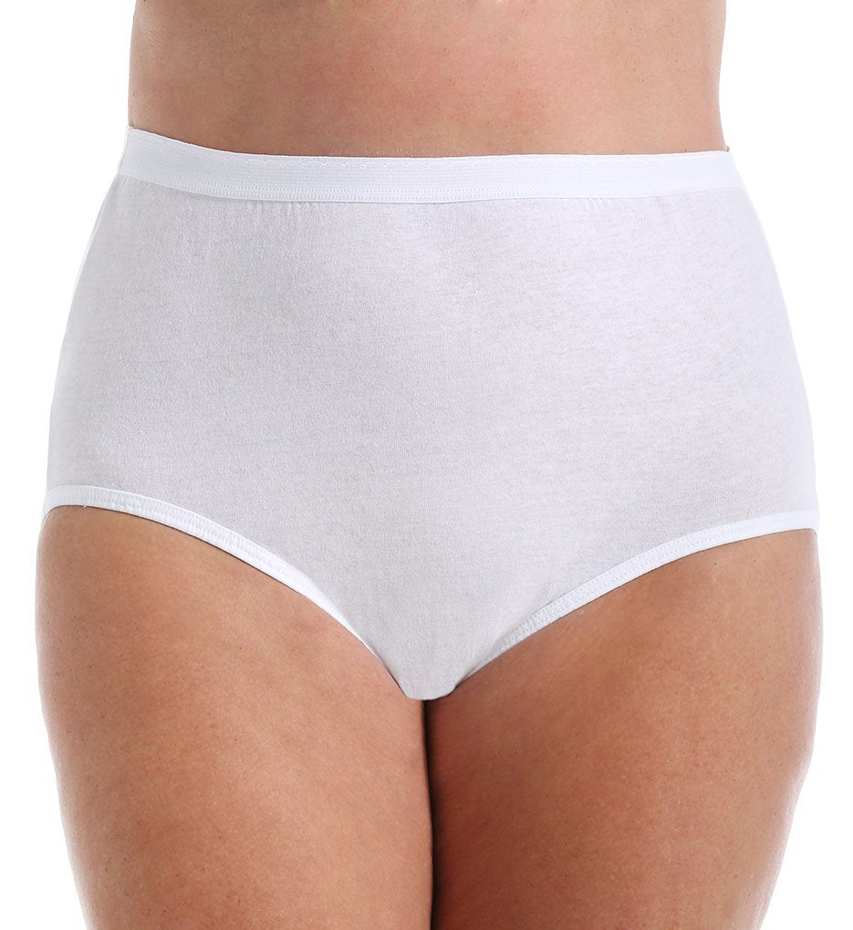 Fruit of the Loom Women's Plus-Size Ladies Ffm 3 Pack Comfort Solutions Non-Binding Brief Panties, Assorted, 10