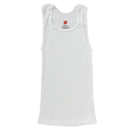 Hanes Boys' Tagless ComfortSoft Cotton A-Shirt 3-Pack B3723N XL, White