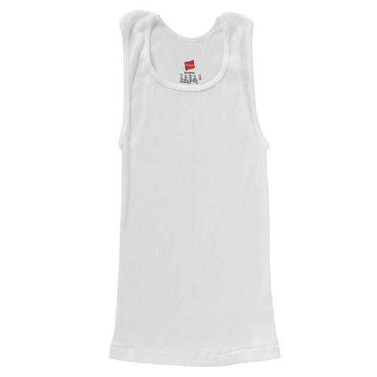 Hanes Boys' Tagless ComfortSoft Cotton A-Shirt 3-Pack B3723N XL, White