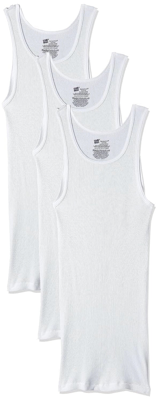 Hanes Mens White A-Shirt 3-Pack, 3X, White