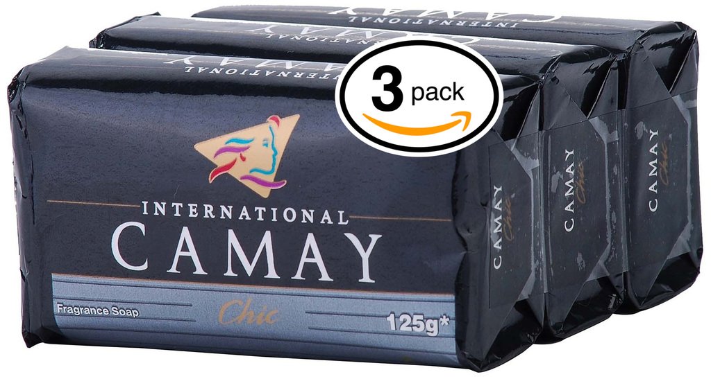 Camay CHIC Softly Scented Bar Soap (PACK OF 3) All-in-one exfoliating and moisturizing soap Leaves Skin Smooth & Radian! Great for Hands, Face & Body! (3 Bars, 4.4oz Each Bar)