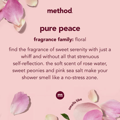 Method Daily Lotion, Pure Peace, Plant-Based Moisturizer for 24 Hours of Hydration, 13.5 Fl Oz (Pack of 6)